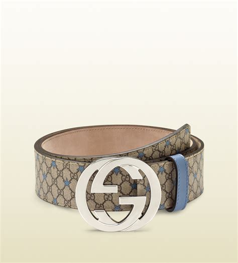 gucci gg supreme belt - natural - belts|Gucci belt with silver buckle.